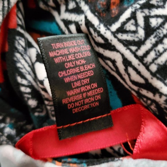 Hot Kiss Geometric Tribal Pattern Dress 1X - Picture 5 of 6